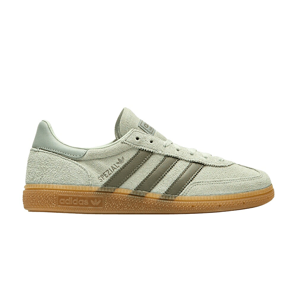 アディダス ハンドボール スペシアル 緑 緑であること しろがね色 しろがね色 \u0027LINEN SILVER\u0027 スニーカー レディース ADIDAS WMNS HANDBALL SPEZIAL GREEN / LINEN GREEN SILVER PEBBLE WONDER