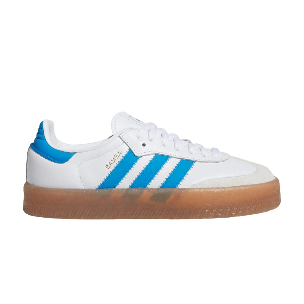 アディダス 白いこと 白いこと 青碧 青碧 ゴールド \u0027WHITE BLUE\u0027 スニーカー メンズ ADIDAS SAMBAE J BRIGHT / CLOUD WHITE BRIGHT BLUE GOLD