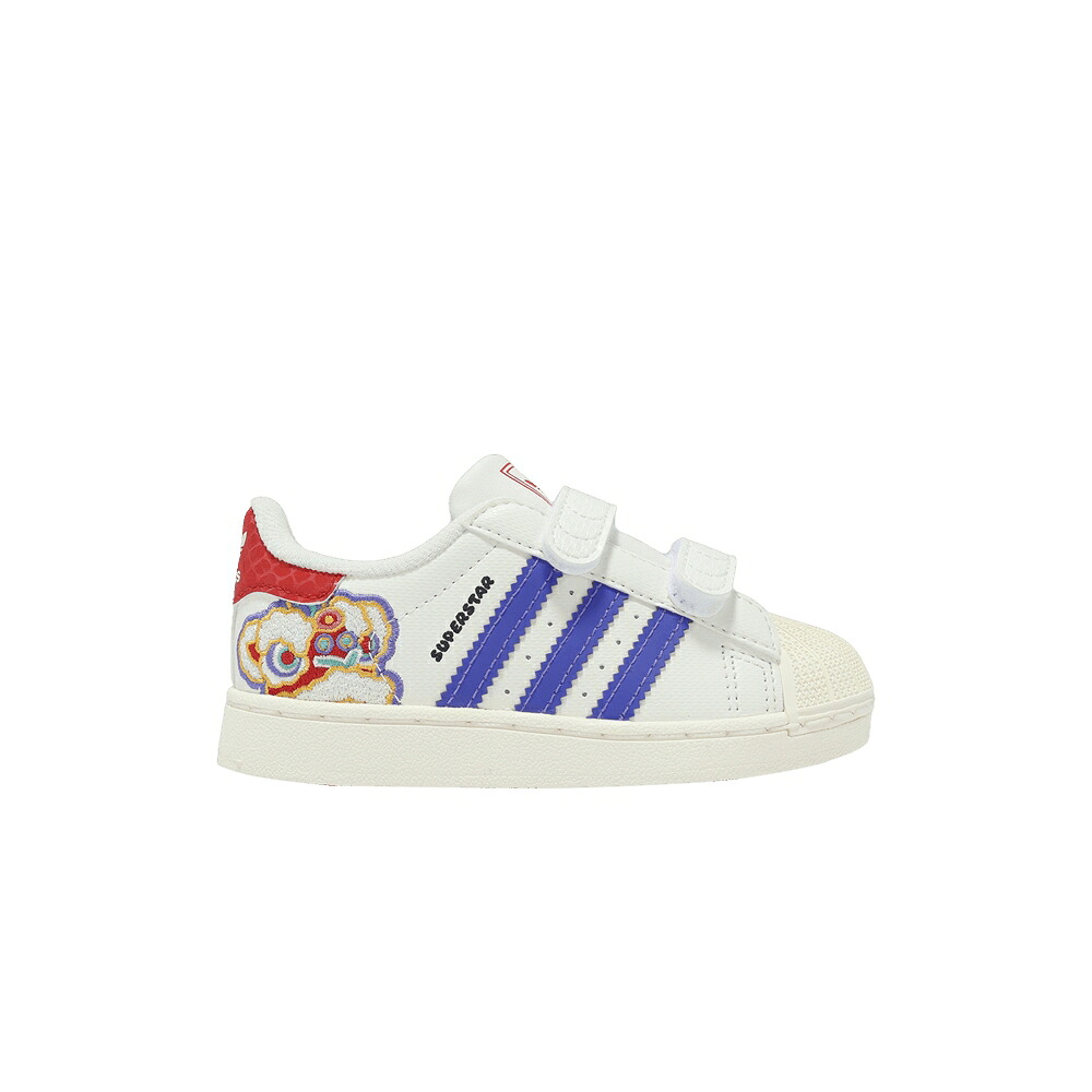 アディダス はやりっ児 白いこと 白いこと 青碧 青碧 \u0027CHINESE YEAR\u0027 スニーカー メンズ ADIDAS SUPERSTAR 2 COMFORT CLOSURE I NEW / CLOUD WHITE SEMI COBALT BLUE