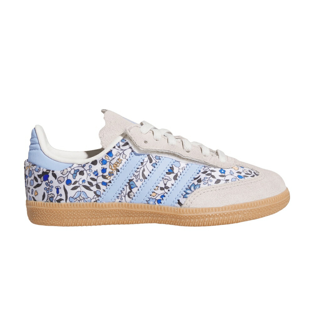 アディダス サンバ 青碧 青碧 白いこと 白いこと \u0027FLORAL BLUE\u0027 スニーカー メンズ ADIDAS LIBERTY LONDON X SAMBA OG COMFORT CLOSURE EL C - / BLUE OFF WHITE GUM