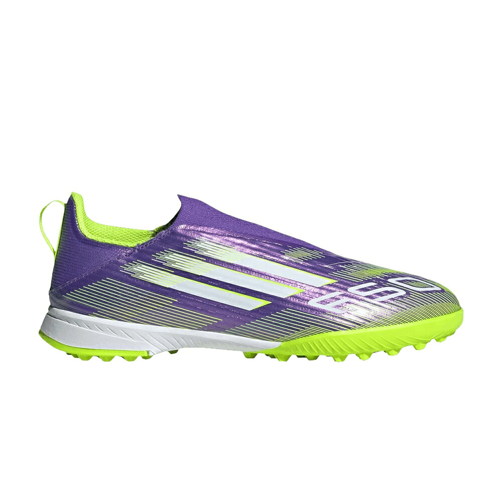 アディダス アディゼロ 紫 パープル 混雑時 白いこと 白いこと \u0027RADIANT PACK\u0027 スニーカー メンズ ADIDAS ADIZERO F50 LEAGUE LACELESS TF K BLAZE / PURPLE RUSH CLOUD WHITE LUCID