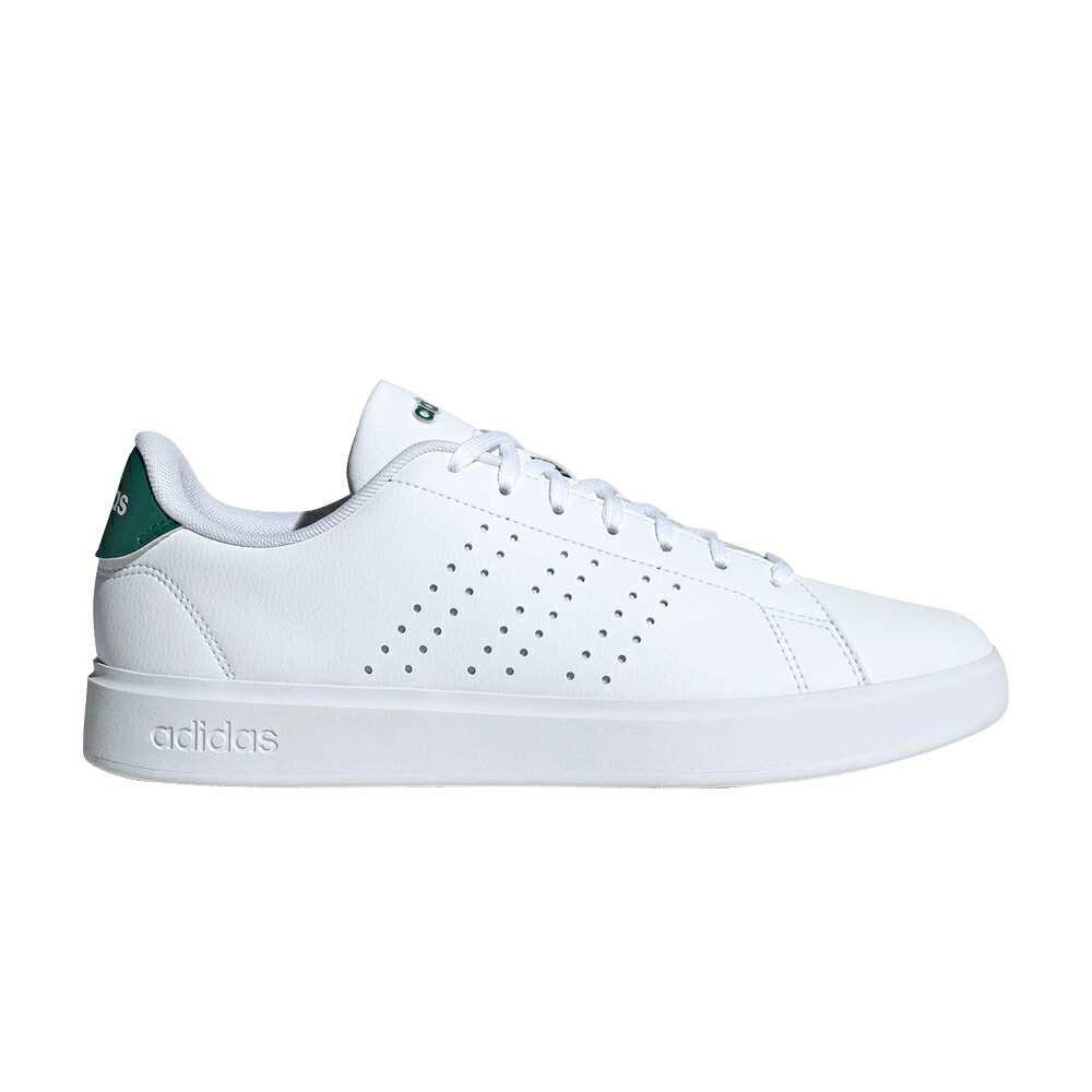 アディダス 白いこと 白いこと 中核グループ 黒いこと 黒いこと 2.0 \u0027WHITE GREEN\u0027 スニーカー メンズ ADIDAS ADVANTAGE COLLEGIATE / CLOUD WHITE CORE BLACK