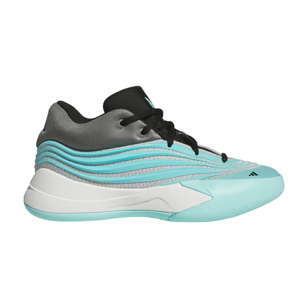 アディダス アクア コア 黒色 ブラック 灰色 グレー 'FLASH AQUA' スニーカー メンズ ADIDAS DAME X J / FLASH AQUA CORE BLACK GREY TWO｜スニケス