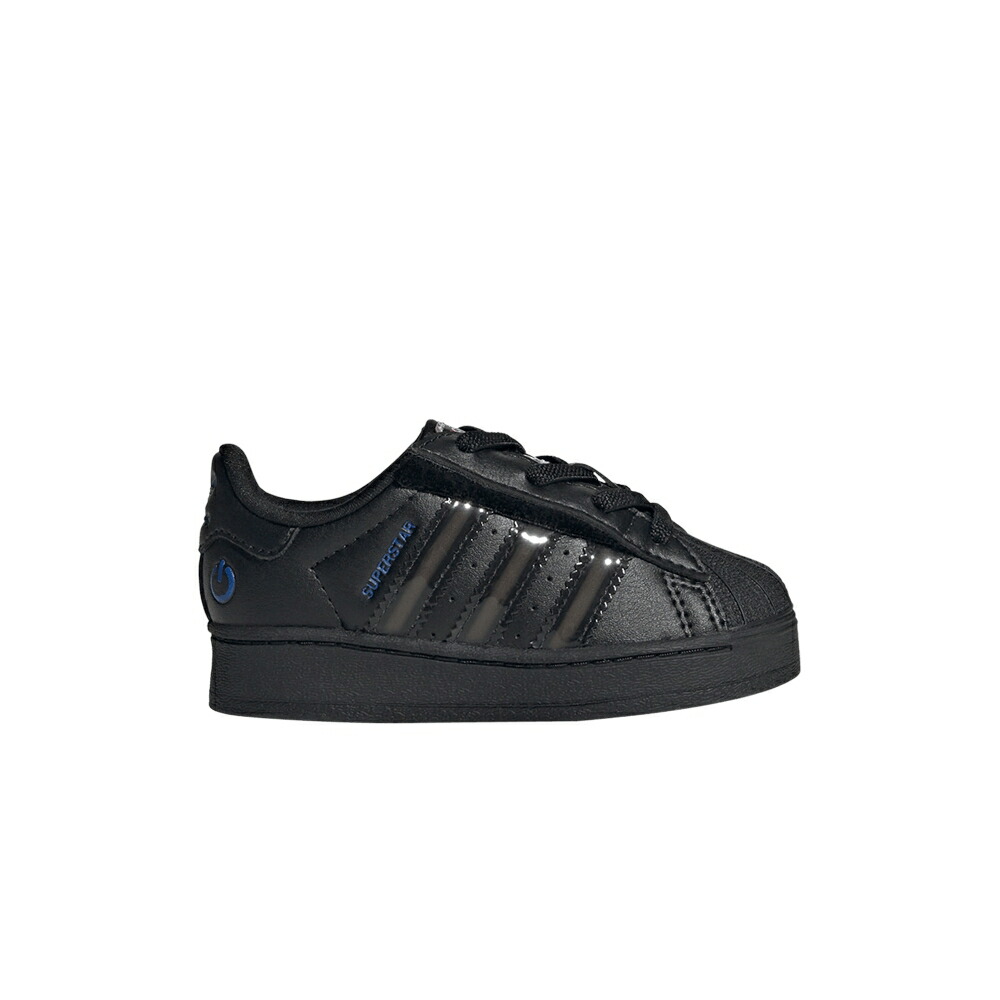 アディダス はやりっ児 黒いこと 黒いこと 中核グループ \u0027LED VIOLET\u0027 スニーカー メンズ ADIDAS SUPERSTAR COMFORT CLOSURE EL I LIGHTS STRIPES - BLACK PRELOVED / CORE BLACK CORE BLACK PRELOVED
