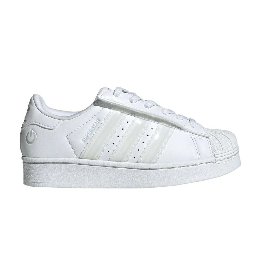 アディダス はやりっ児 白いこと 白いこと \u0027LED WHITE\u0027 スニーカー メンズ ADIDAS SUPERSTAR COMFORT CLOSURE EL C LIGHTS STRIPES - TRIPLE / CLOUD WHITE CLOUD WHITE CLOUD