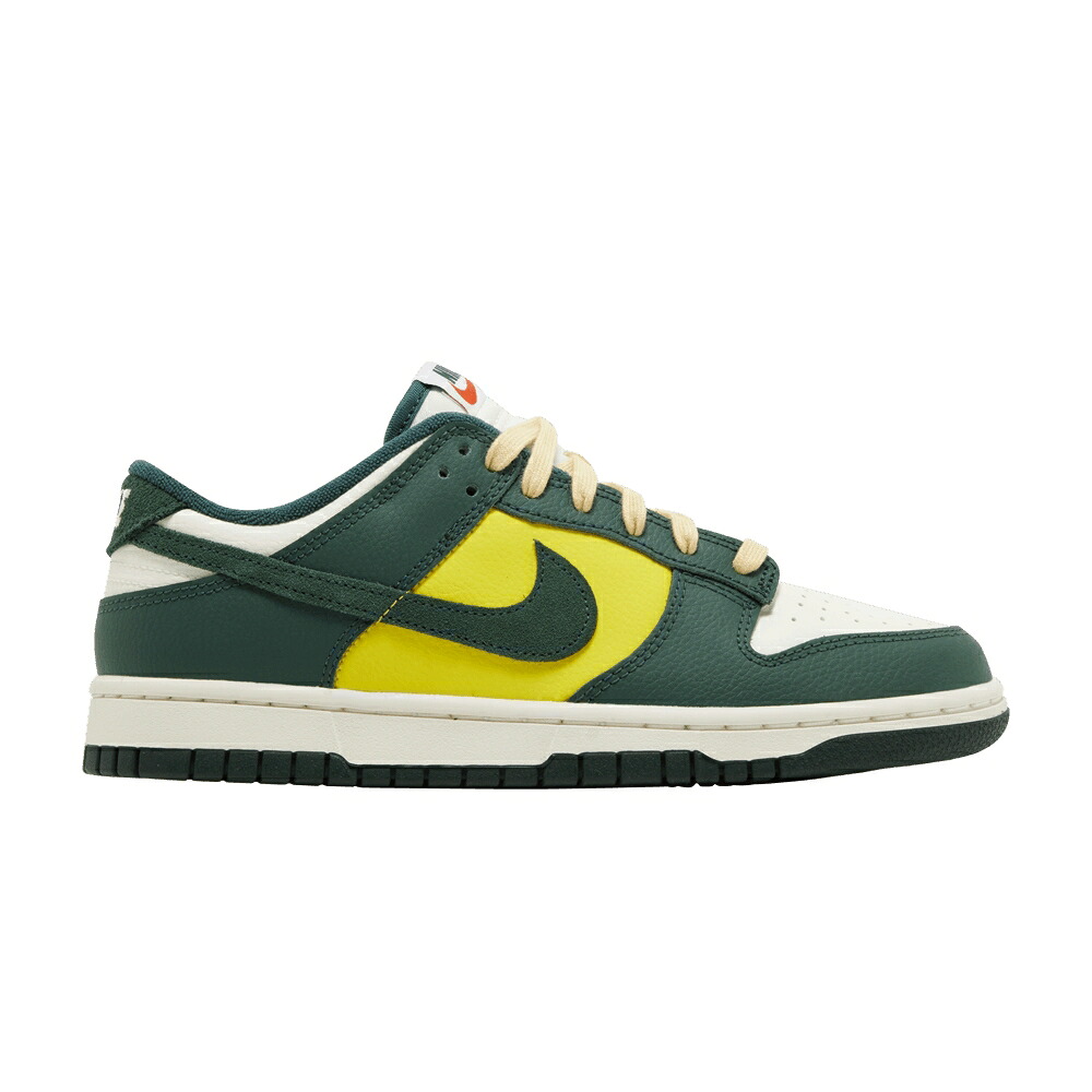 ナイキ ダンク 黄味がかった 黄色 赤 赤いこと ダンクロー \u0027NOBLE GREEN\u0027 スニーカー レディース NIKE WMNS DUNK LOW / SAIL OPTI YELLOW PICANTE RED