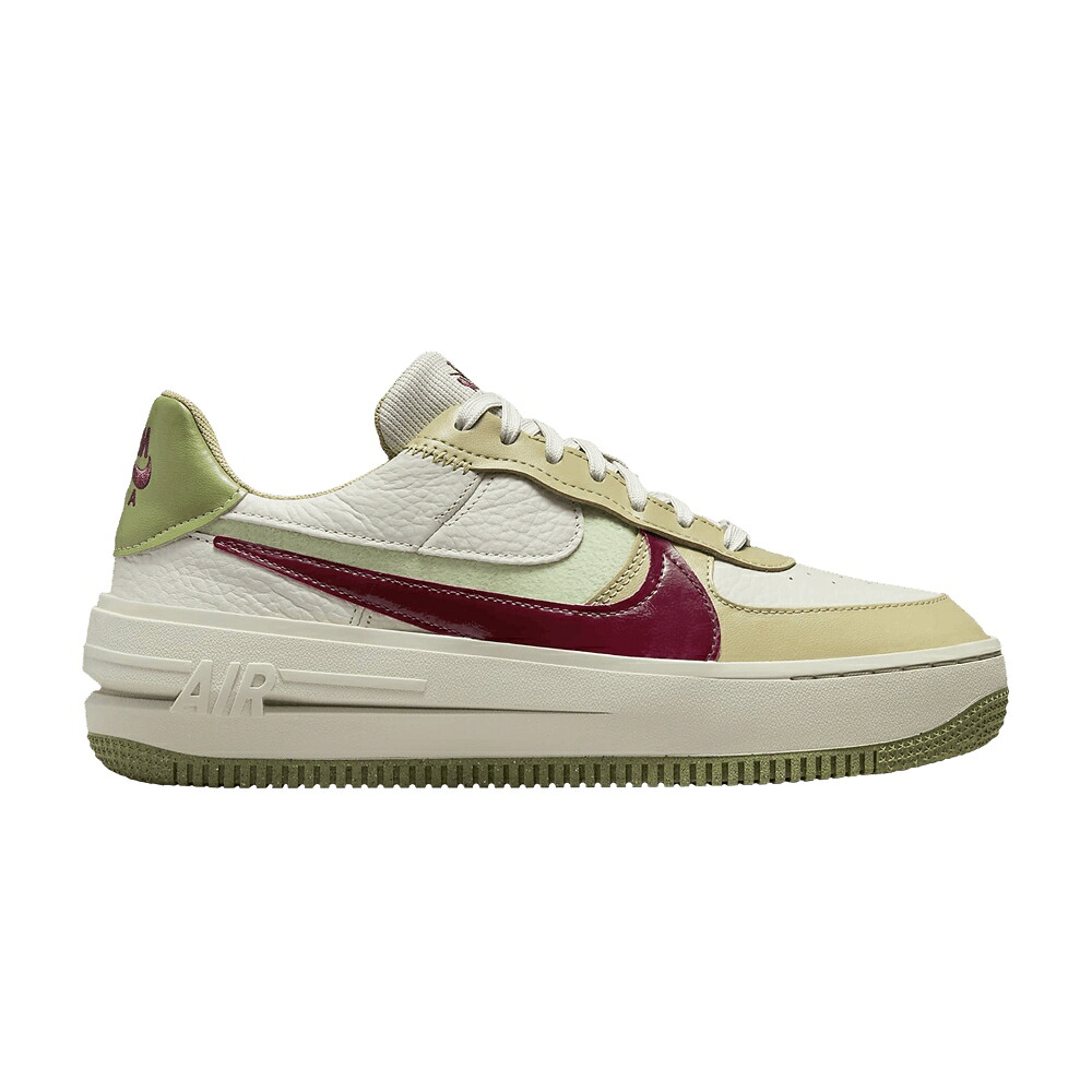 ナイキ 空軍 PLT.AF.ORM \u0027ALLIGATOR BEETROOT\u0027 スニーカー レディース NIKE WMNS AIR FORCE 1 DARK / LIGHT BONE ALLIGATOR LIMESTONE