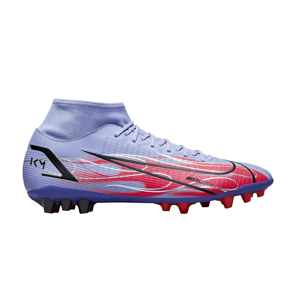 ナイキ 翰林院 藍色 インディゴ はち切れる \u0027FLAMES\u0027 スニーカー メンズ NIKE KYLIAN MBAPP X MERCURIAL SUPERFLY 8 ACADEMY AG / LIGHT THISTLE INDIGO BURST