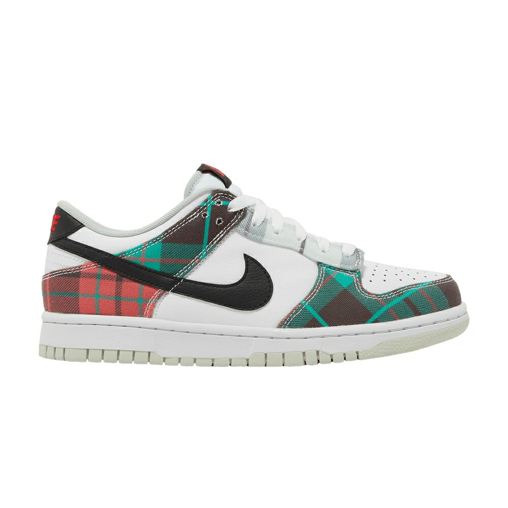 ナイキ ダンク 白いこと 白いこと 赤 赤いこと 黒いこと 黒いこと ダンクロー \u0027TARTAN PLAID\u0027 お坊っちゃん キッズ NIKE DUNK LOW SE GS / WHITE WHITE UNIVERSITY RED BLACK もの言う花 マタニティ スニーカー