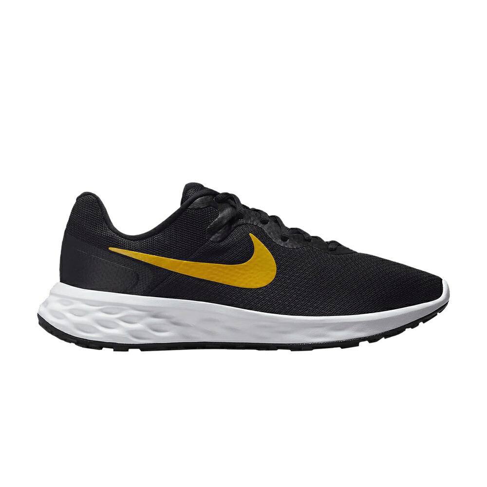 ナイキ レボリューション 黒色 ブラック 銀色 シルバー 白色 ホワイト 'BLACK GOLD' スニーカー メンズ NIKE REVOLUTION 6 NEXT NATURE UNIVERSITY / BLACK LIGHT SILVER WHITE｜スニケス