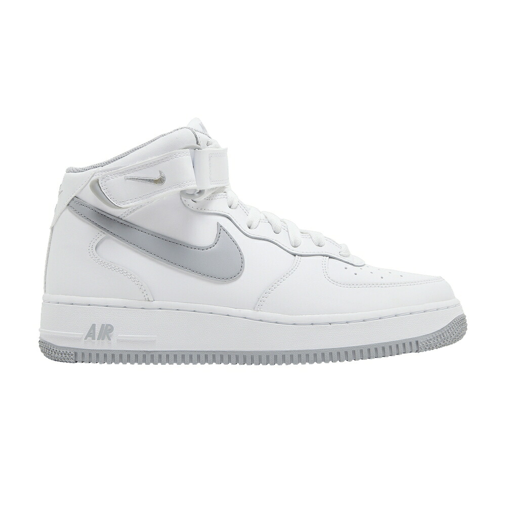 ナイキ ミッド 白いこと 白いこと 薄墨色 薄墨色 空軍 \u002707 \u0027WHITE GREY\u0027 スニーカー メンズ NIKE AIR FORCE 1 MID WOLF / WHITE WHITE WOLF GREY