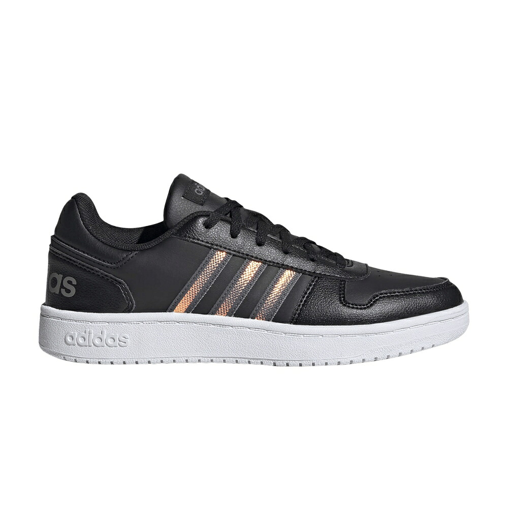 アディダス ゴールド コア 黒色 ブラック 灰色 グレー 2.0 'BLACK METALLIC' スニーカー レディース ADIDAS WMNS HOOPS TACTILE GOLD / CORE BLACK GREY FIVE TACTILE｜スニケス