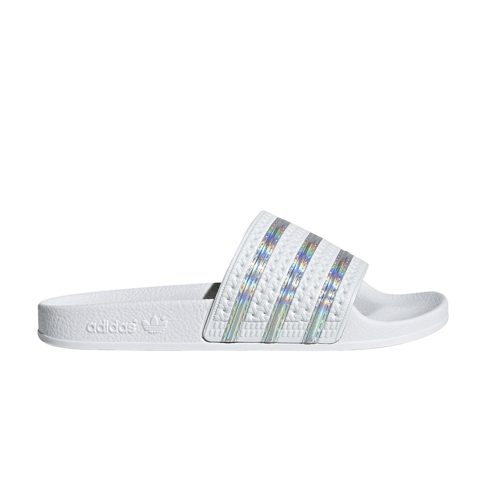アディダス アディレッタ サンダル 白いこと 白いこと \u0027WHITE IRIDESCENT\u0027 スニーカー レディース ADIDAS WMNS ADILETTE SLIDE / CRYSTAL WHITE CLOUD WHITE
