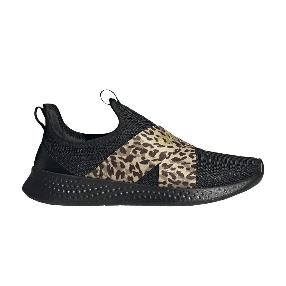 アディダス アダプト コア 黒色 ブラック ゴールド 'LEOPARD' スニーカー レディース ADIDAS WMNS PUREMOTION ADAPT / CORE BLACK CORE BLACK GOLD｜スニケス