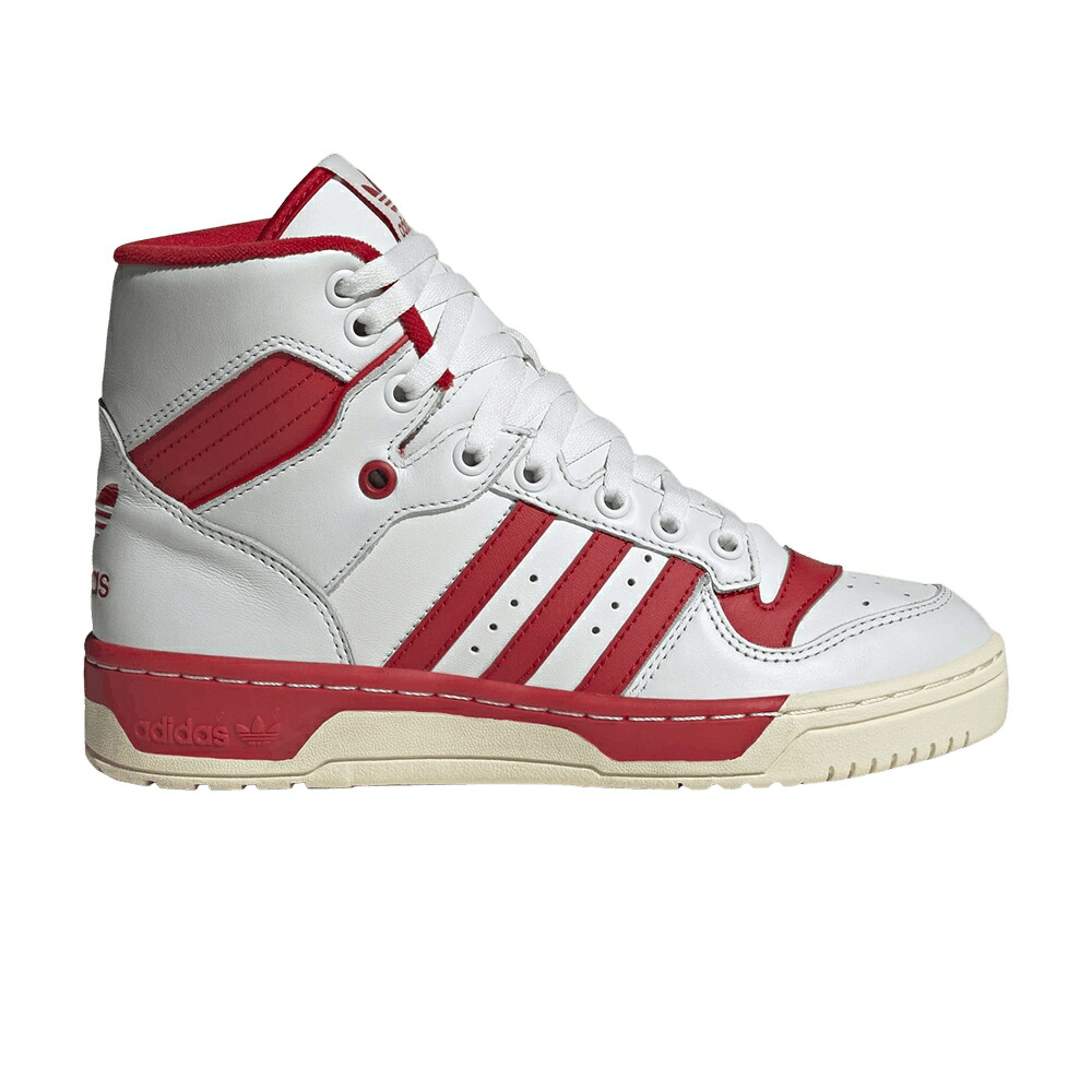 アディダス ハイ 白色 ホワイト 'WHITE SCARLET' スニーカー レディース ADIDAS WMNS RIVALRY HIGH / CRYSTAL WHITE BETTER SCARLET|スニケス