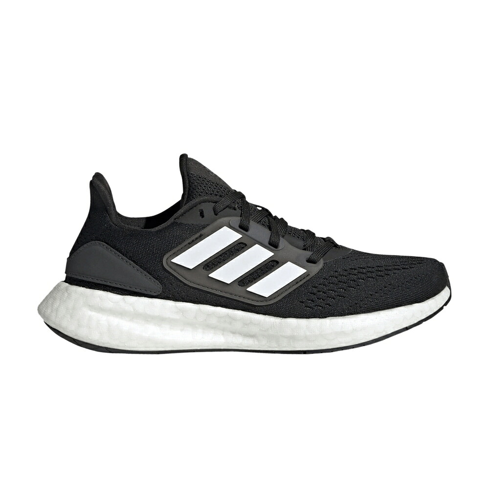 アディダス コア 黒色 ブラック 白色 ホワイト カーボン 'BLACK WHITE' スニーカー メンズ ADIDAS PUREBOOST 22 J / CORE BLACK CLOUD WHITE CARBON|スニケス