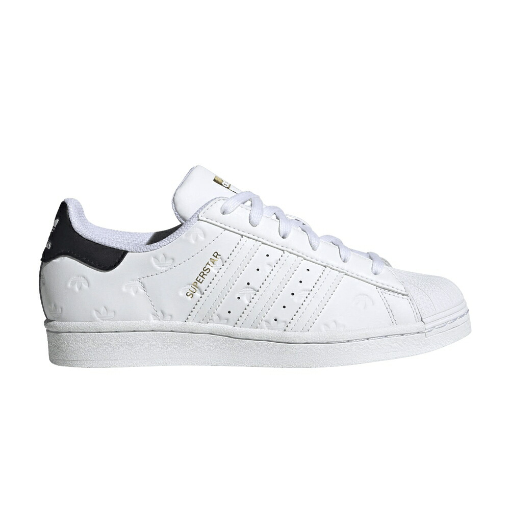 アディダス はやりっ児 白いこと 白いこと 中核グループ \u0027ALLOVER BLACK\u0027 スニーカー レディース ADIDAS WMNS SUPERSTAR DEBOSSED TREFOILS - WHITE / CLOUD WHITE CLOUD WHITE CORE