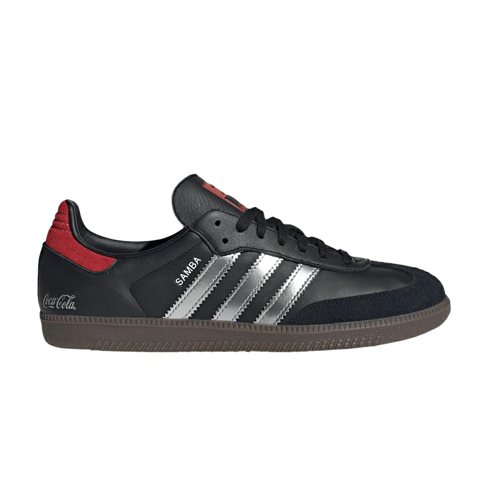 アディダス サンバ コア 黒色 ブラック 銀色 シルバー 赤 レッド 'COCACOLA COKE' スニーカー メンズ ADIDAS SAMBA 'COCA-COLA DIET / CORE BLACK METALLIC SILVER RED｜スニケス