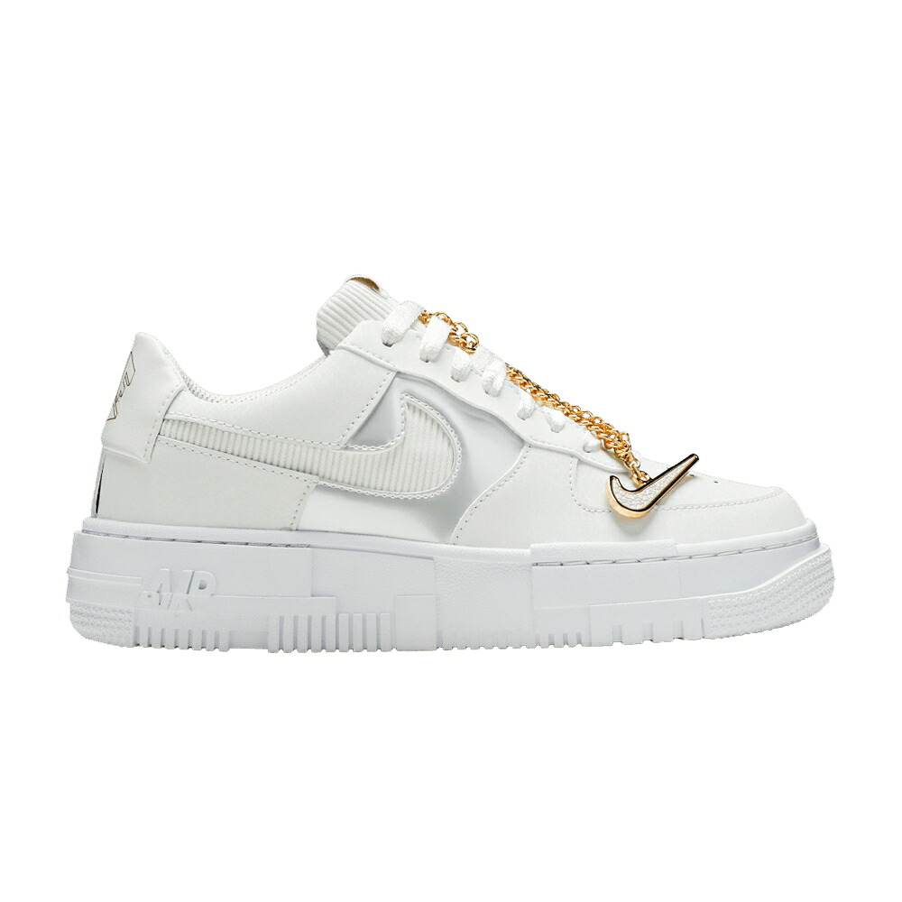ナイキ ゴールド 白色 ホワイト エアフォース 'WHITE CHAIN' スニーカー レディース NIKE WMNS AIR FORCE 1 PIXEL GOLD / SUMMIT WHITE DARK BEETROOT WHITE|スニケス