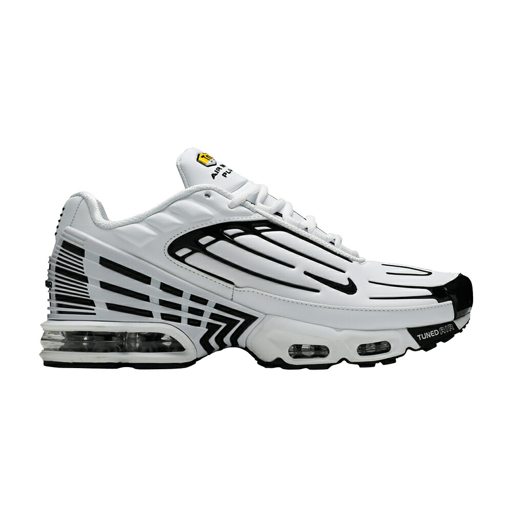 ナイキ マックス レザー 白色 ホワイト 黒色 ブラック 赤 レッド エアマックスプラス 'WHITE BLACK' スニーカー メンズ NIKE AIR MAX PLUS 3 LEATHER / WHITE BLACK WHITE CHILE RED|スニケス
