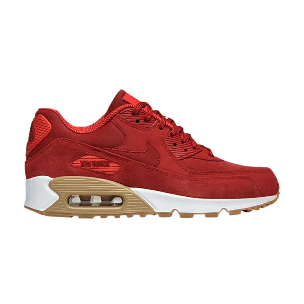 ナイキ マックス 赤 レッド 茶色 ブラウン エアマックス 'GYM GUM' スニーカー レディース NIKE WMNS AIR MAX 90 RED / GYM RED GYM RED GUM LIGHT BROWN｜スニケス