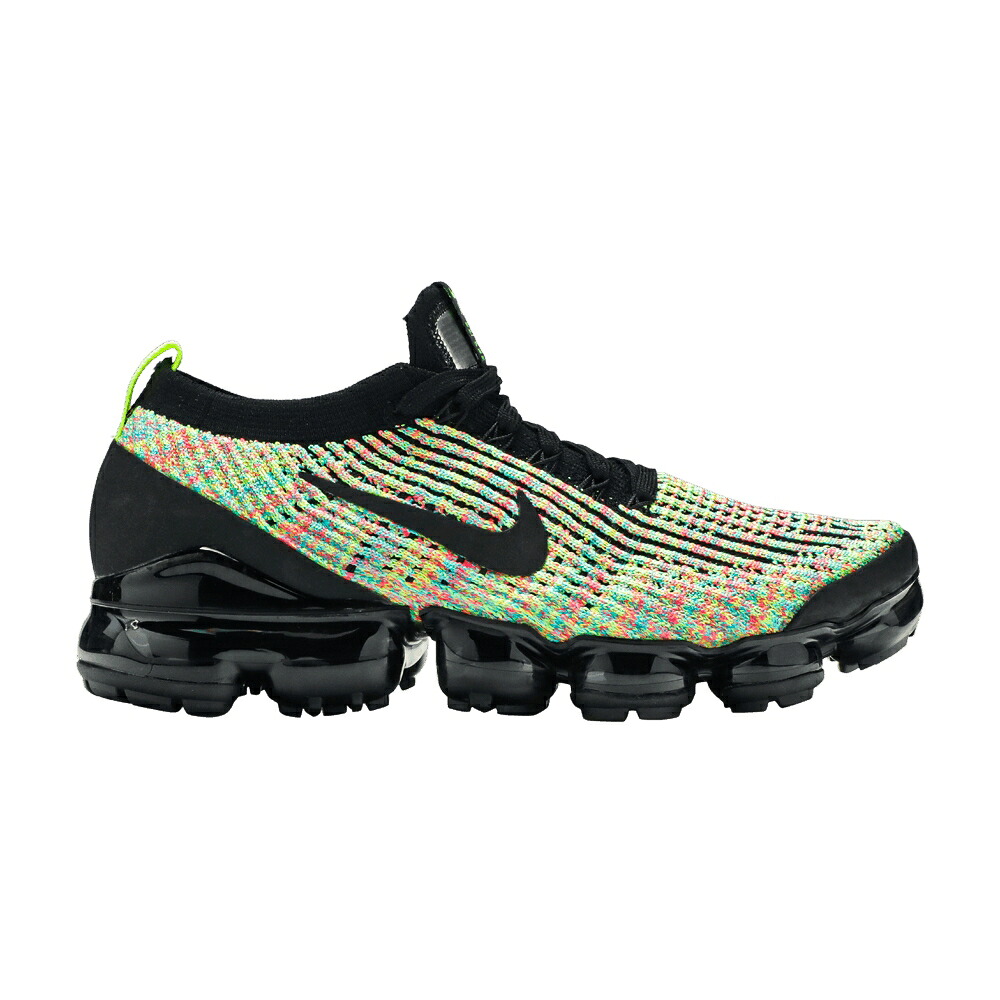 ナイキ フライニット 黒色 ブラック エアヴェイパーマックス 'MULTICOLOR' スニーカー レディース NIKE WMNS AIR VAPORMAX FLYKNIT 3 'MULTI-COLOR' / BLACK BLACK VOLT｜スニケス 47,460円