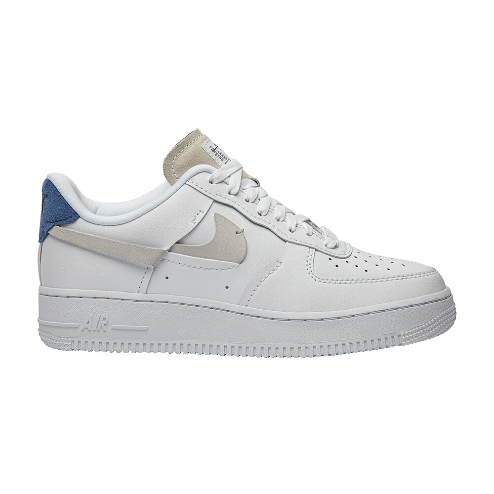 ナイキ 白色 ホワイト プラチナム ゲーム エアフォース 'VANDALIZED' ゲームロイヤル 青 ブルー スニーカー レディース NIKE WMNS AIR FORCE 1 LOW / WHITE PLATINUM TINT GAME ROYAL｜スニケス