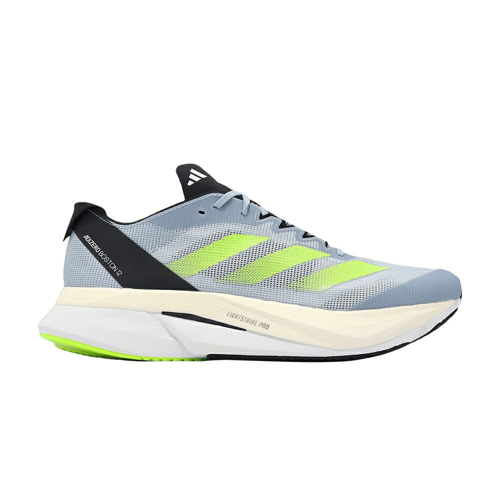 アディダス アディゼロ ボストン 青色 ブルー カーボン 'WONDER LEMON' スニーカー メンズ ADIDAS ADIZERO BOSTON 12 BLUE LUCID / WONDER BLUE LUCID LEMON CARBON｜スニケス
