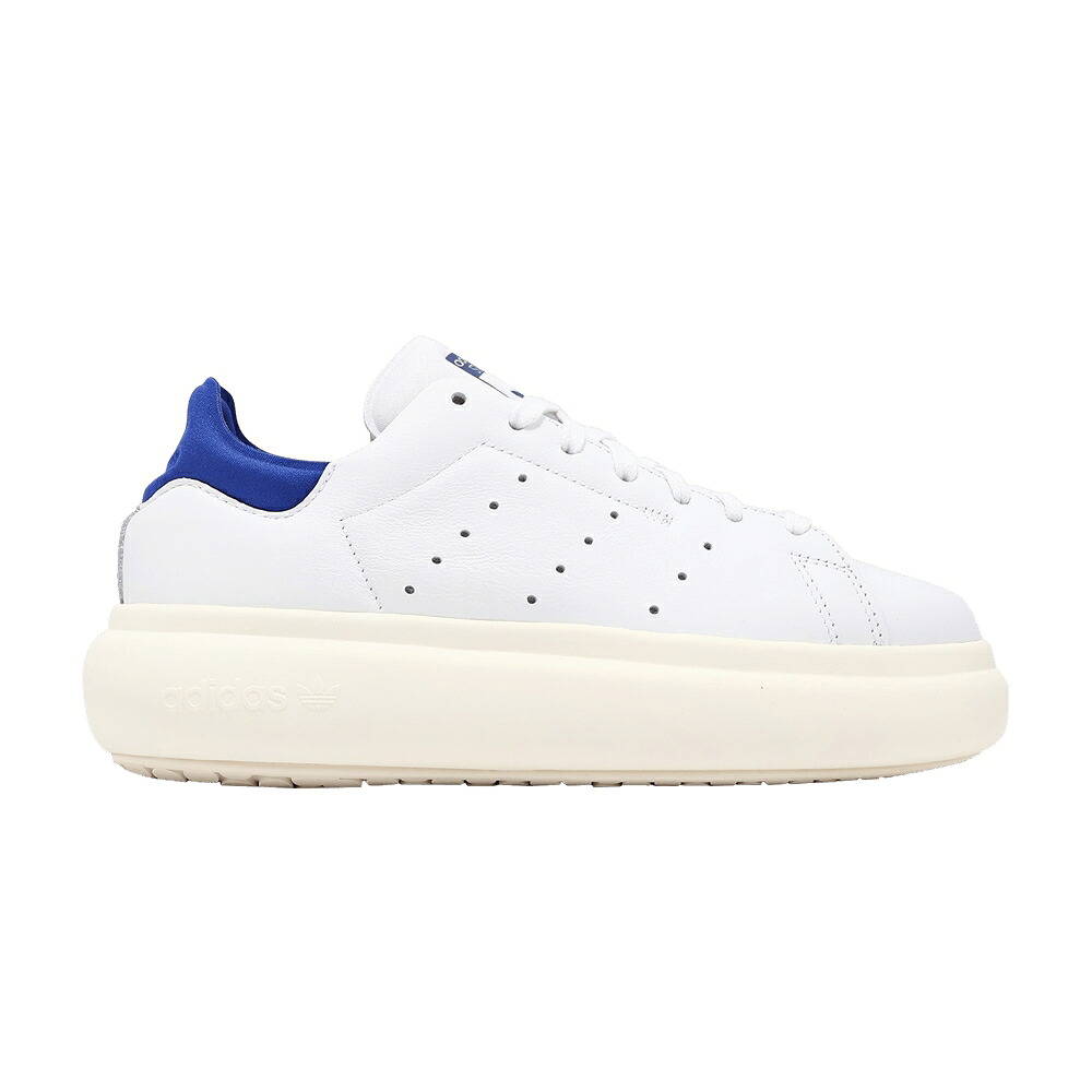 アディダス 白色 ホワイト 青色 ブルー スタンスミス 'WHITE BLUE' スニーカー レディース ADIDAS WMNS STAN SMITH PLATFORM ROYAL / CLOUD WHITE OFF WHITE ROYAL BLUE｜スニケス