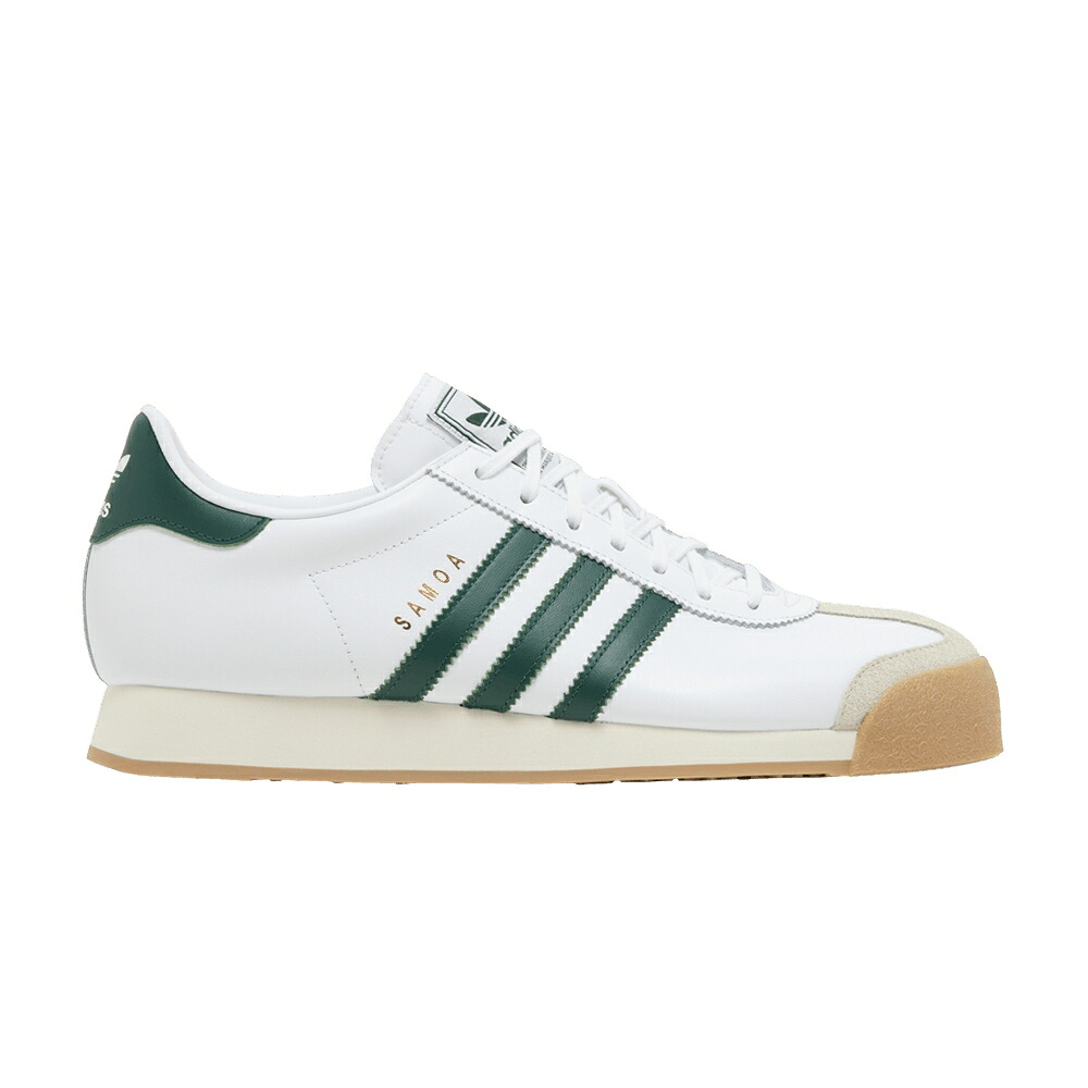アディダス サモア 白色 ホワイト 緑 グリーン 'WHITE GREEN' スニーカー メンズ ADIDAS SAMOA COLLEGIATE / CLOUD WHITE COLLEGIATE GREEN｜スニケス