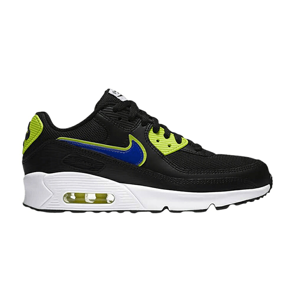 ナイキ マックス 黒色 ブラック 青色 ブルー エアマックス 'BLACK BLUE' ジュニア キッズ NIKE AIR MAX 90 GS VOLT RACER / BLACK VOLT RACER BLUE ベビー マタニティ スニーカー｜スニケス