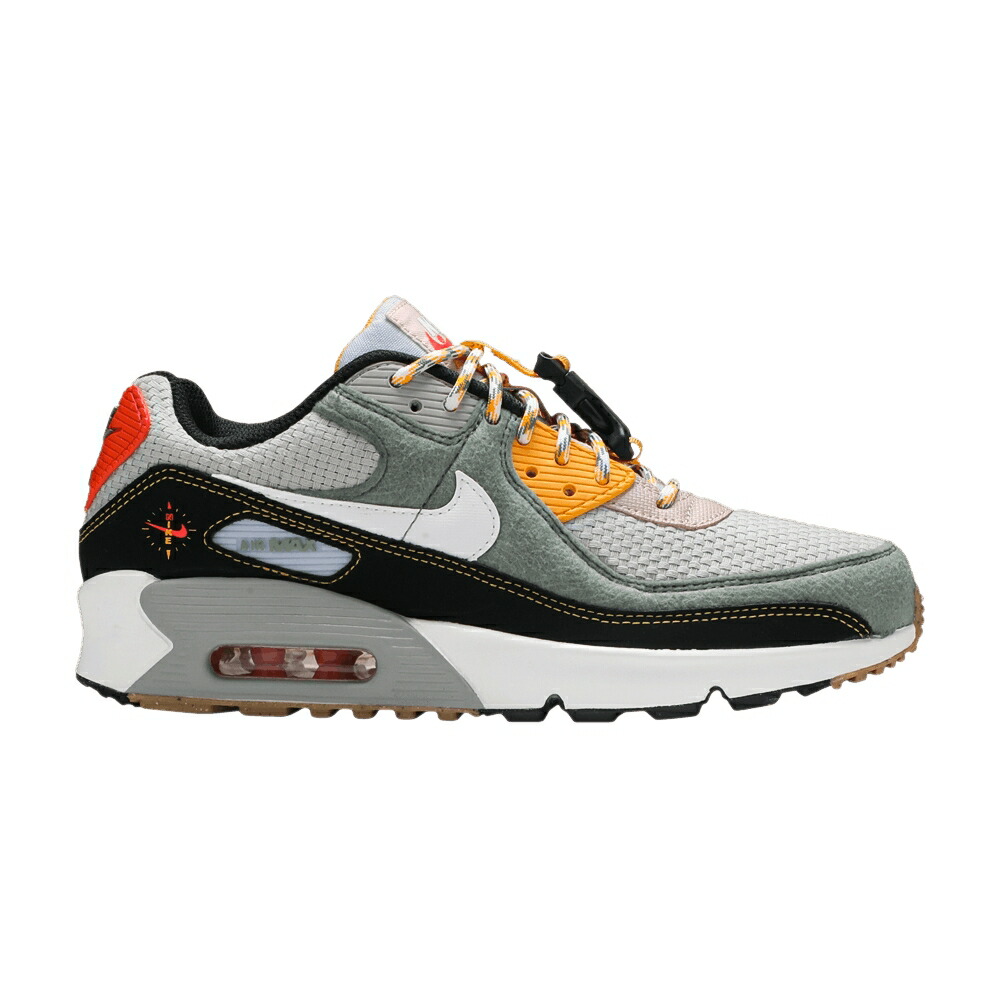 ナイキ マックス 黒色 ブラック エアマックス 'SWOOSH COMPASS' ジュニア キッズ NIKE AIR MAX 90 GS / SPIRAL SAGE BLACK UNIVERSITY ベビー マタニティ スニーカー｜スニケス