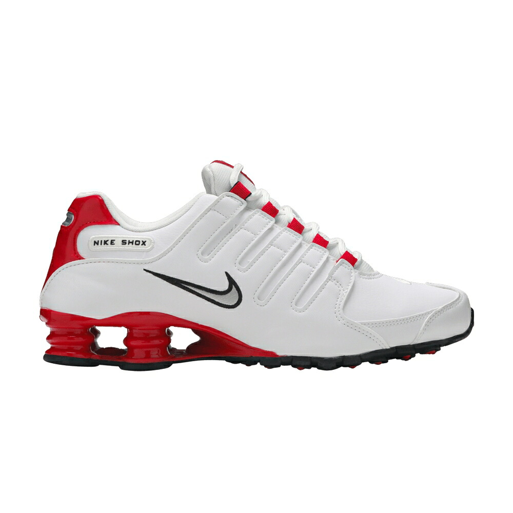 ナイキ ショックス 白色 ホワイト 赤 レッド 黒色 ブラック 'WHITE RED' スニーカー メンズ NIKE SHOX NZ UNIVERSITY / WHITE UNIVERSITY RED BLACK｜スニケス