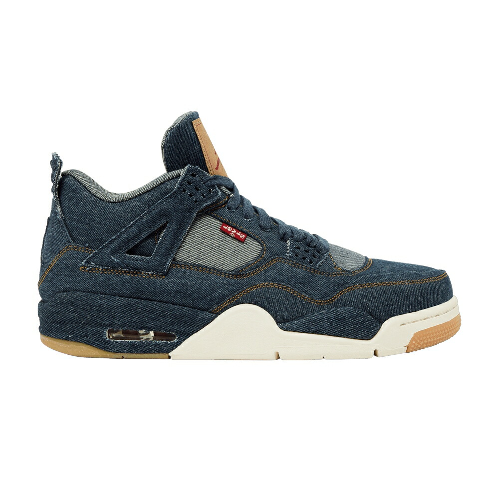 ナイキ ジーンズ 競り合い 赤 赤いこと エアジョーダン LEVI\u0027S \u0027DENIM\u0027 スニーカー メンズ AIR JORDAN X AIR JORDAN 4 RETRO / DENIM DENIM SAIL GAME RED