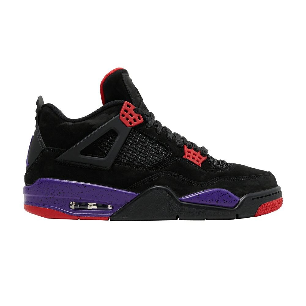 ナイキ 黒いこと 黒いこと 赤 赤いこと 厚地の外套 エアジョーダン \u0027RAPTORS\u0027 スニーカー メンズ AIR JORDAN AIR JORDAN 4 RETRO NRG / BLACK UNIVERSITY RED COURT