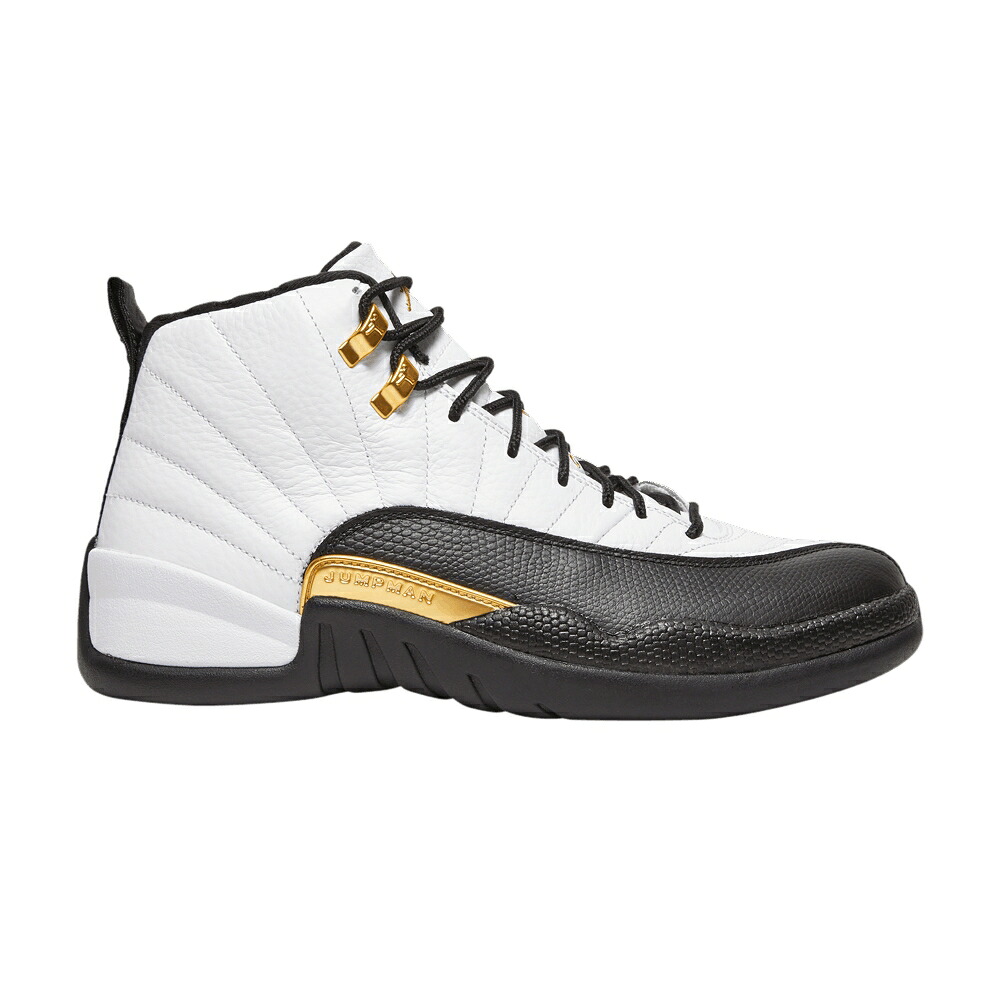 ナイキ 白いこと 白いこと 黒いこと 黒いこと ゴールド エアジョーダン \u0027ROYALTY\u0027 スニーカー メンズ AIR JORDAN AIR JORDAN 12 RETRO / WHITE BLACK METALLIC GOLD