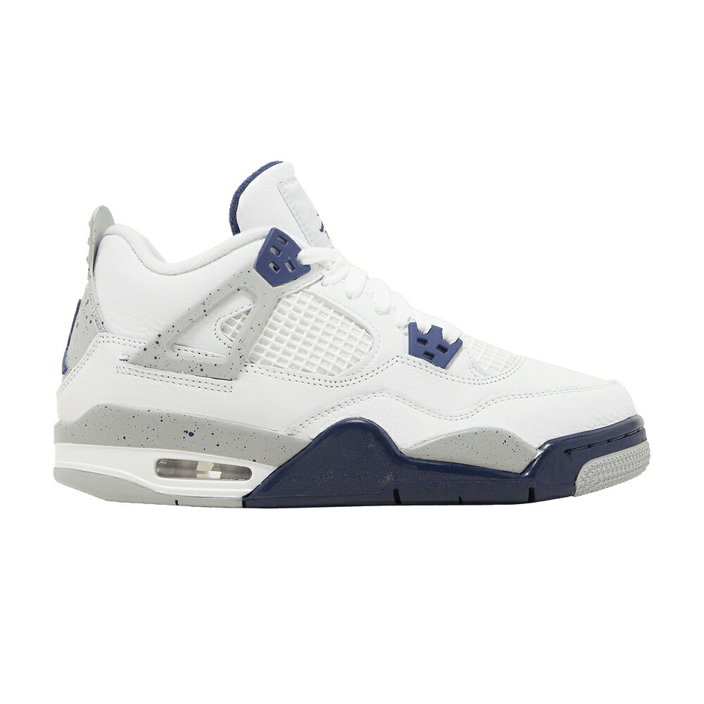 ナイキ 白色 ホワイト 紺色 ネイビー エアジョーダン 'MIDNIGHT NAVY' ジュニア キッズ AIR JORDAN AIR JORDAN 4 RETRO GS / WHITE MIDNIGHT NAVY LIGHT SMOKE ベビー マタニティ スニーカー