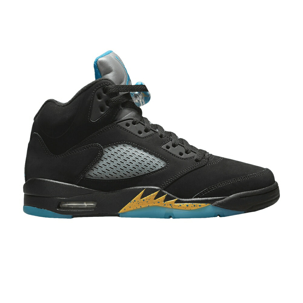 ナイキ 黒色 ブラック エアジョーダン AQUA スニーカー メンズ AIR JORDAN AIR JORDAN 5 RETRO / BLACK AQUATONE TAXI