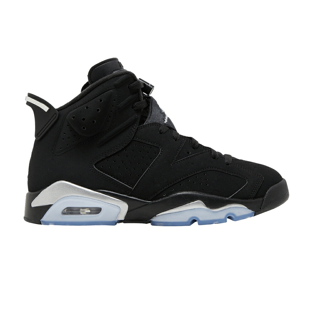 ナイキ 黒いこと 黒いこと しろがね色 しろがね色 エアジョーダン \u0027CHROME\u0027 スニーカー メンズ AIR JORDAN AIR JORDAN 6 RETRO / BLACK METALLIC SILVER BLACK