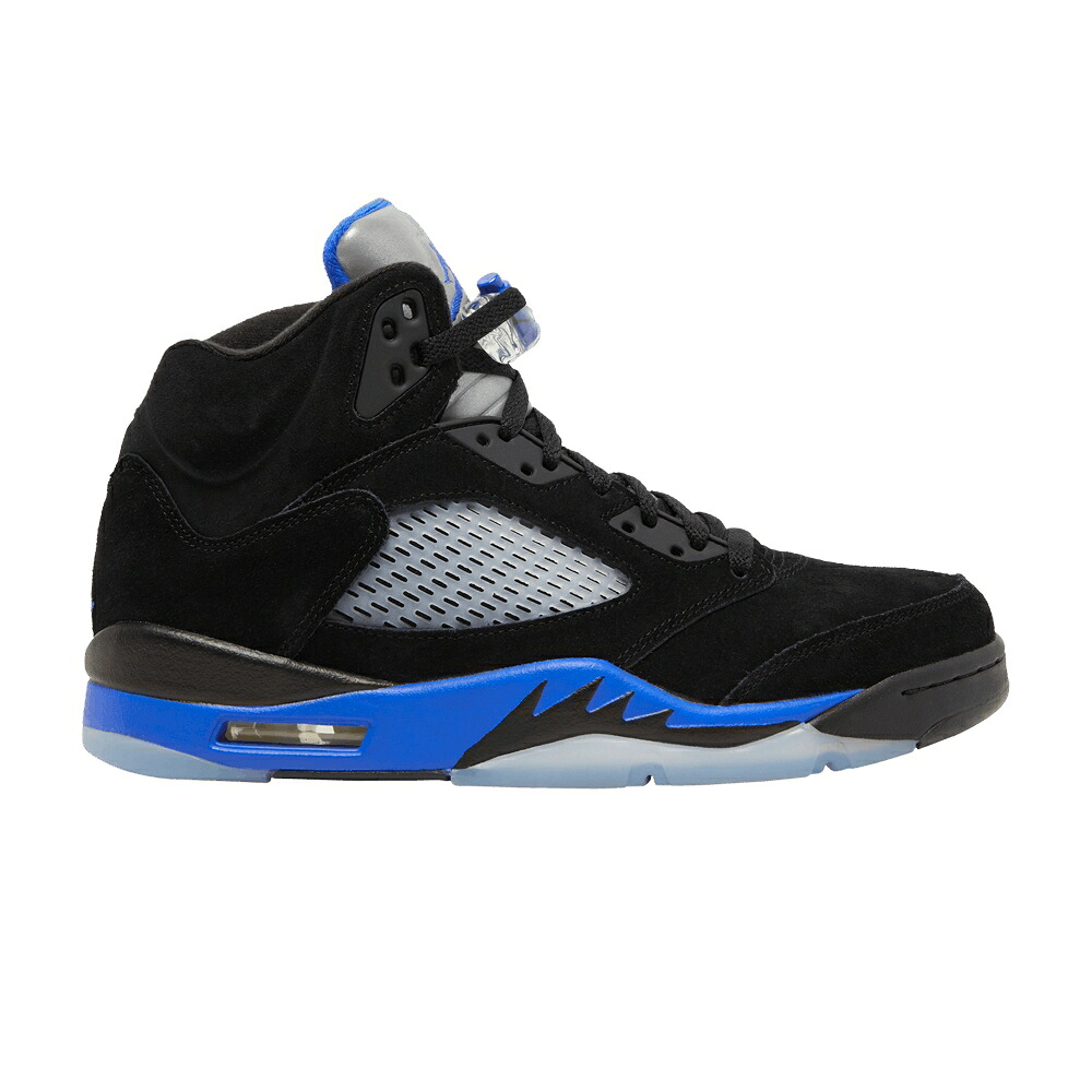 ナイキ 黒いこと 黒いこと 青碧 青色 エアジョーダン \u0027RACER BLUE\u0027 スニーカー メンズ AIR JORDAN AIR JORDAN 5 RETRO / BLACK RACER BLUE REFLECTIVE 靴-メンズ靴-スニーカー