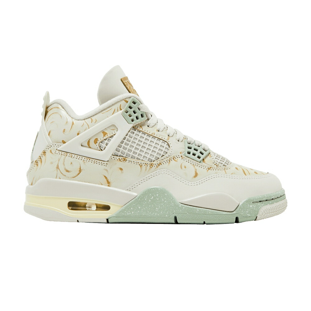 ナイキ パール ゴールド エアジョーダン \u0027SOMOS ETERNOS\u0027 スニーカー メンズ AIR JORDAN AIR JORDAN 4 RETRO SE / SOFT PEARL METALLIC GOLD LIGHT