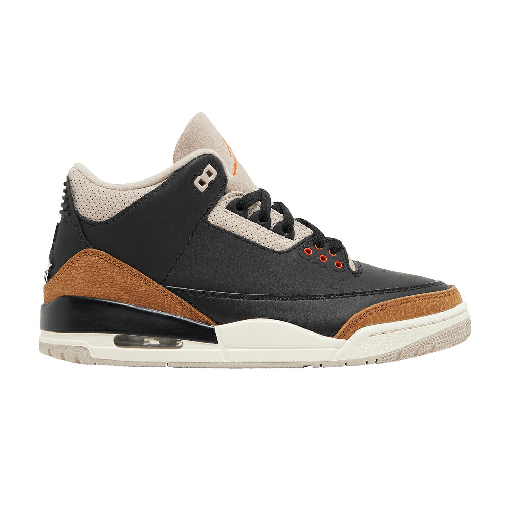 ナイキ 黒いこと 黒いこと 混雑時 橙 オレンジ色 エアジョーダン \u0027DESERT ELEPHANT\u0027 スニーカー メンズ AIR JORDAN AIR JORDAN 3 RETRO / BLACK RUSH ORANGE FOSSIL STONE