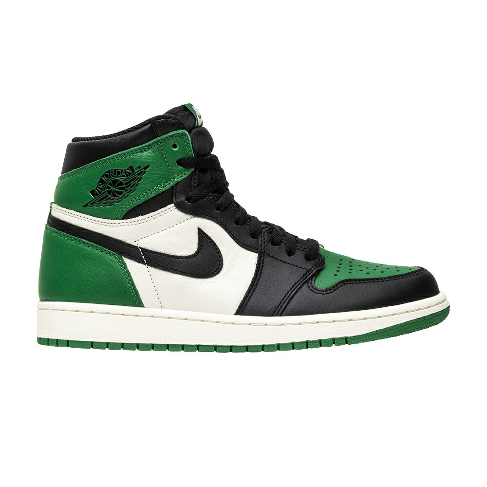 ナイキ 御機嫌 緑 緑であること 黒いこと 黒いこと エアジョーダン \u0027PINE GREEN\u0027 スニーカー メンズ AIR JORDAN AIR JORDAN 1 RETRO HIGH OG / PINE GREEN SAIL BLACK