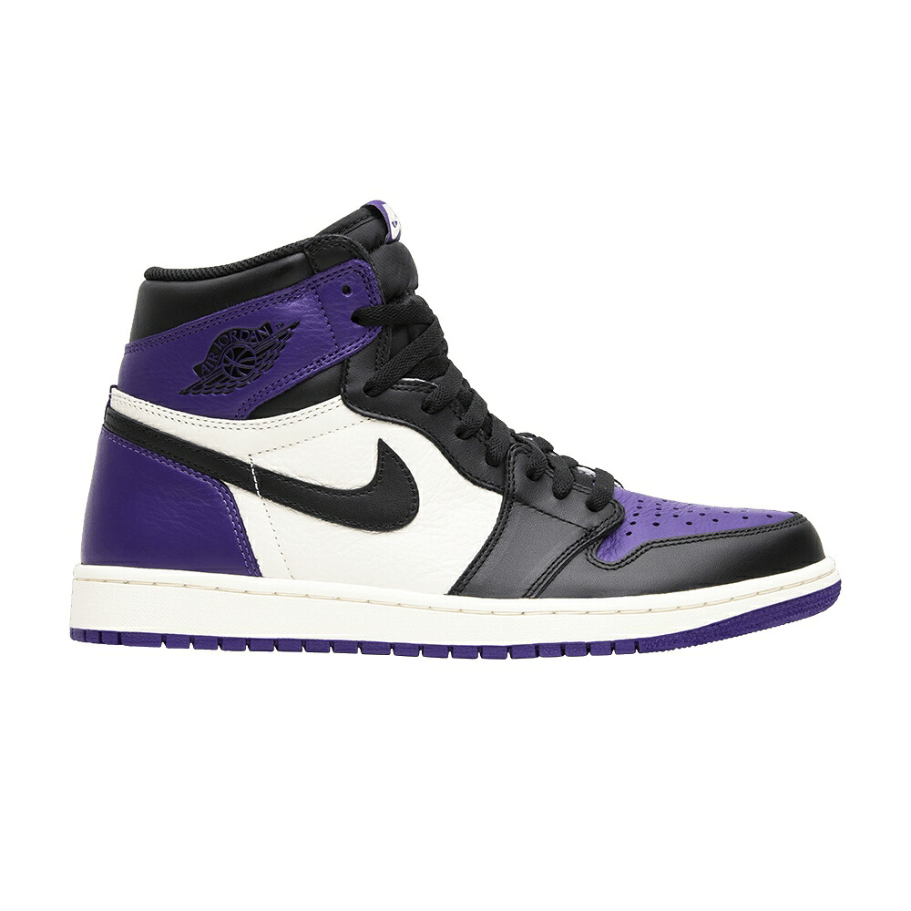 ナイキ ご機嫌 厚地の外套 紫 パープル 黒いこと 黒いこと エアジョーダン \u0027COURT PURPLE\u0027 スニーカー メンズ AIR JORDAN AIR JORDAN 1 RETRO HIGH OG / COURT PURPLE SAIL BLACK