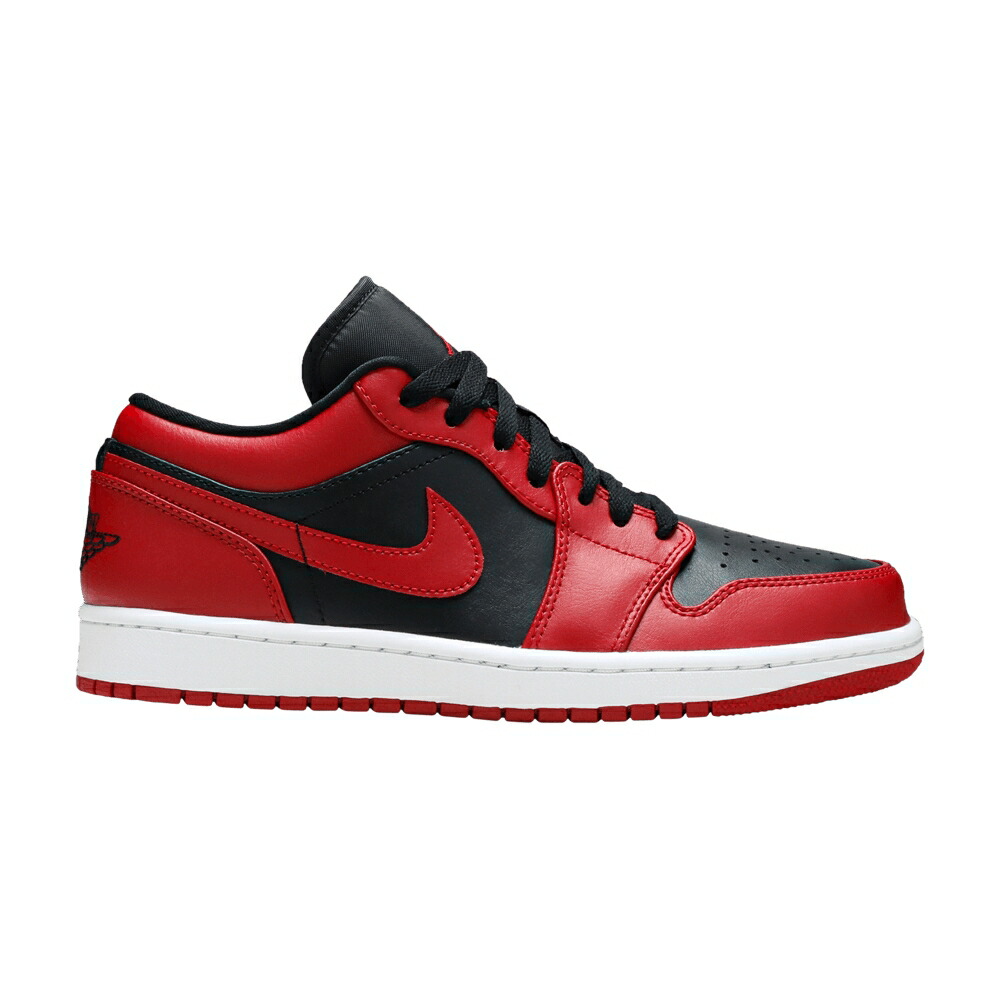 ナイキ 黒色 ブラック 赤 レッド エアジョーダン 'REVERSE BRED' スニーカー メンズ AIR JORDAN AIR JORDAN 1 LOW / BLACK BLACK GYM RED|スニケス
