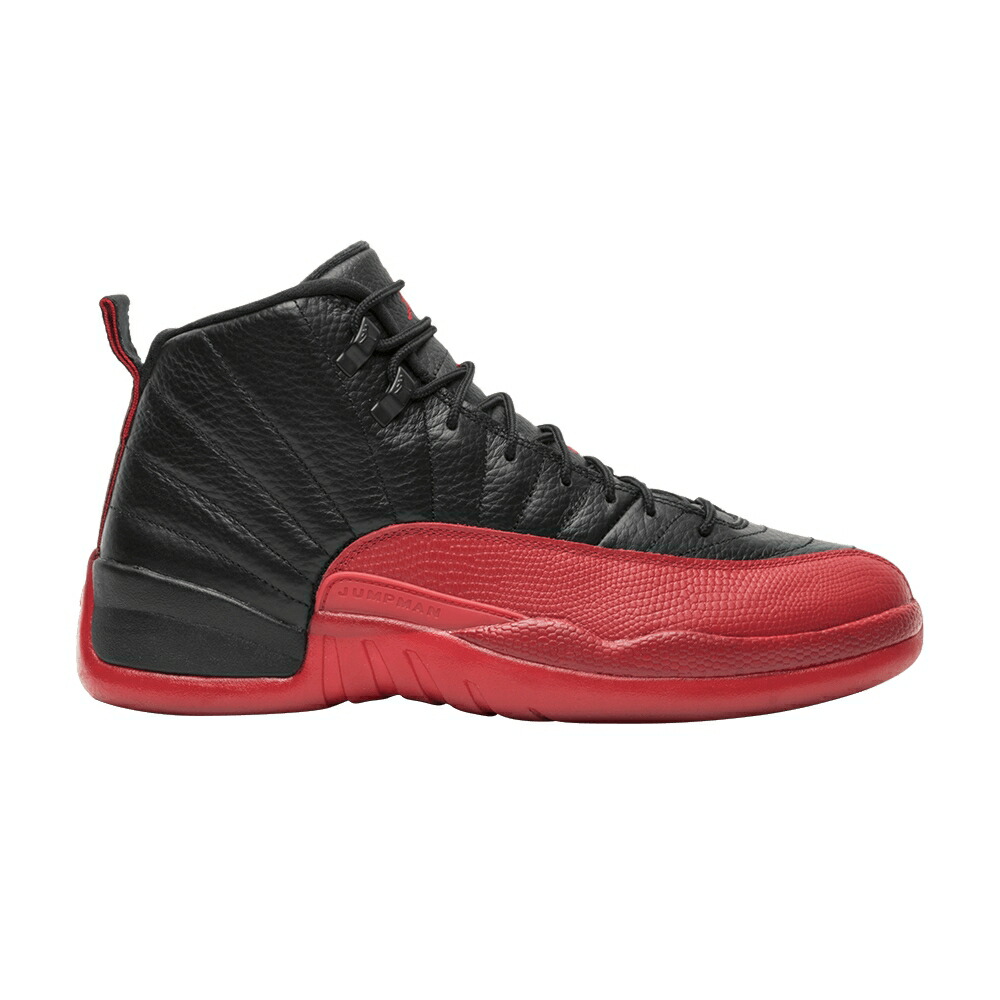 ナイキ 黒色 ブラック 赤 レッド エアジョーダン FLU GAME スニーカー メンズ AIR JORDAN AIR JORDAN 12 RETRO 2016 / BLACK VARSITY RED