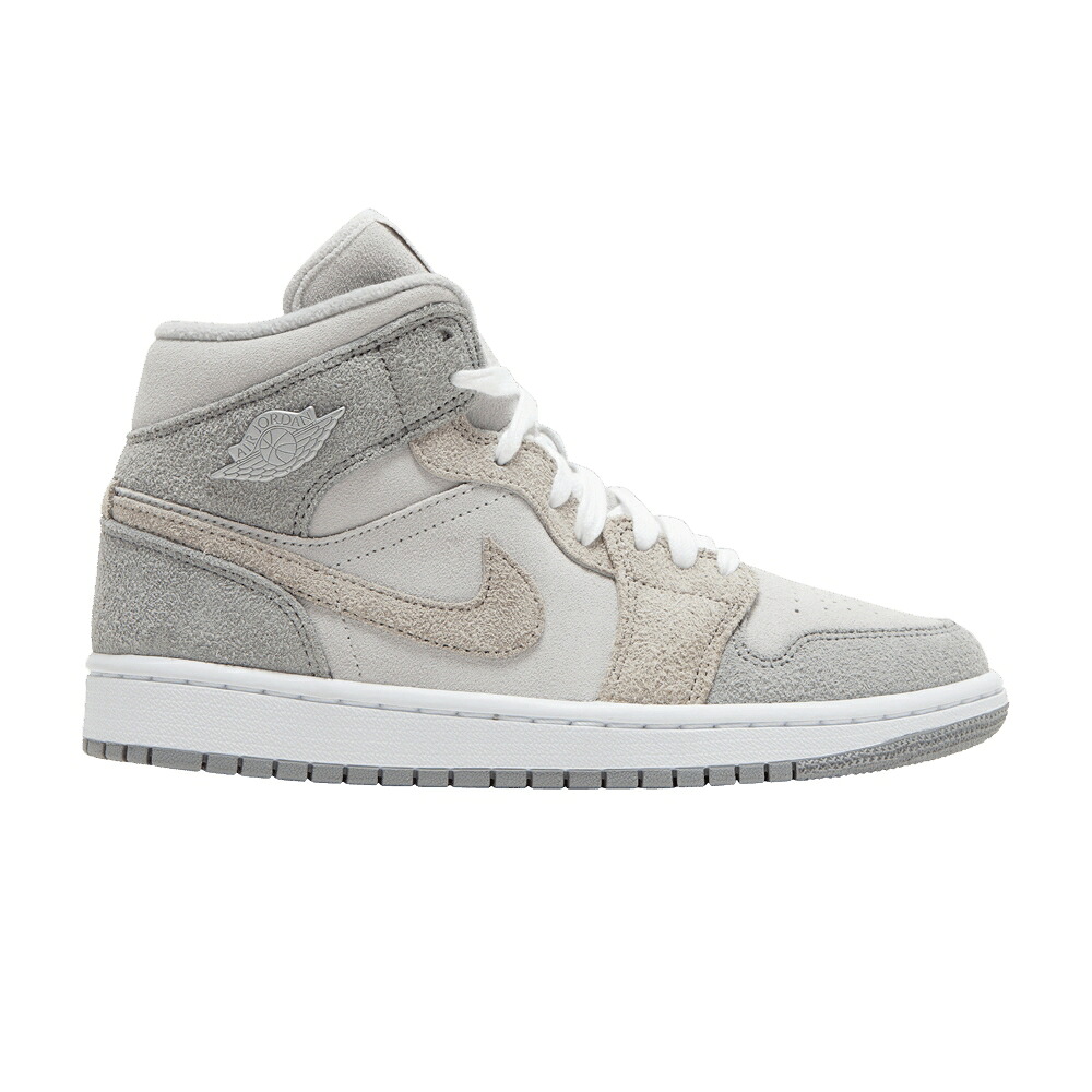 ナイキ ミッド 薄墨色 薄墨色 分科大学 エアジョーダン \u0027PARTICLE GREY\u0027 スニーカー レディース AIR JORDAN WMNS AIR JORDAN 1 MID SE / PARTICLE GREY COLLEGE GREY