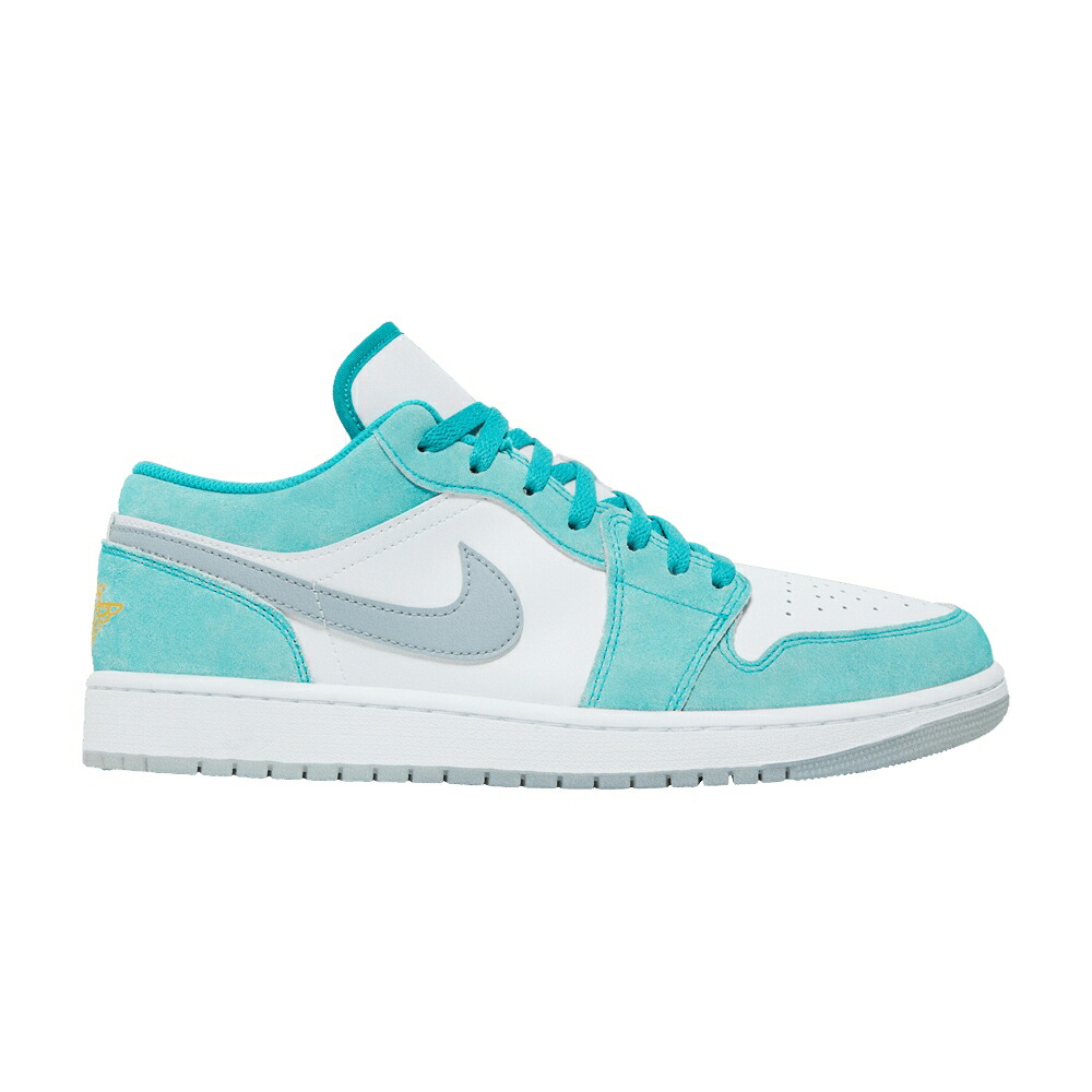 ナイキ 白いこと 白いこと しろがね色 スチール写真 エアジョーダン \u0027NEW EMERALD\u0027 スニーカー メンズ AIR JORDAN AIR JORDAN 1 LOW / NEW EMERALD WHITE LIGHT STEEL