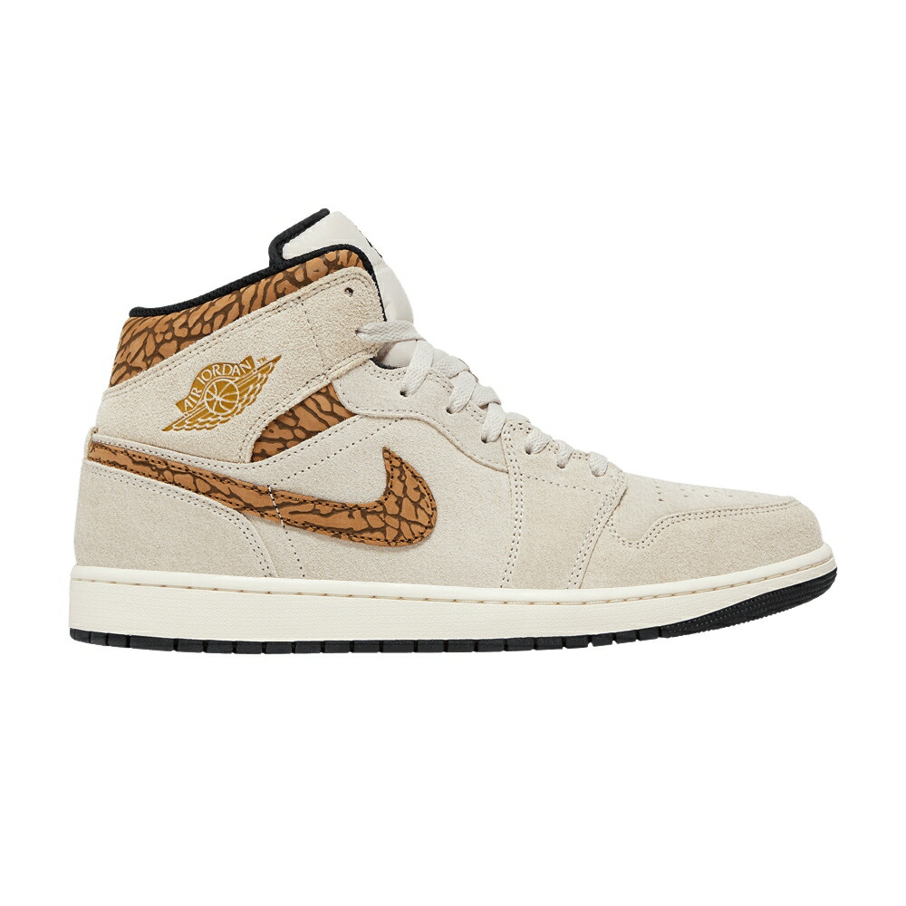 ナイキ ミッド 茶色 ブラウン エアジョーダン BROWN ELEPHANT スニーカー メンズ AIR JORDAN AIR JORDAN 1 MID SE / LIGHT OREWOOD BROWN METALLIC