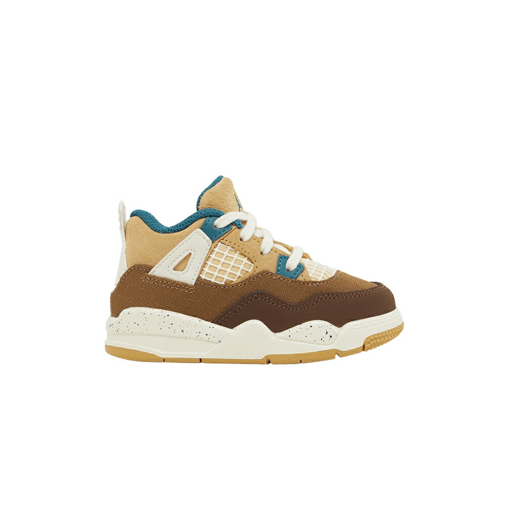 ナイキ 赤銅色 赤銅色 エアジョーダン \u0027CACAO WOW\u0027 もの言う花 AIR JORDAN AIR JORDAN 4 RETRO TD / CACAO WOW GEODE TEAL ALE BROWN